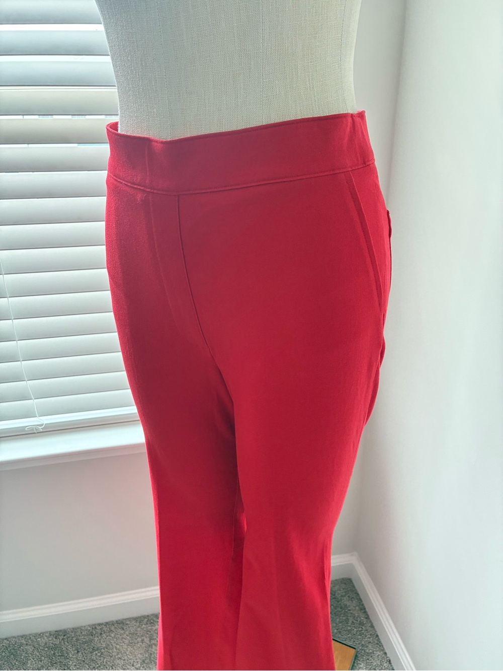Spanx Women's Supersmooth Perfectfit Flare Red Pants - Picture 3 of 13